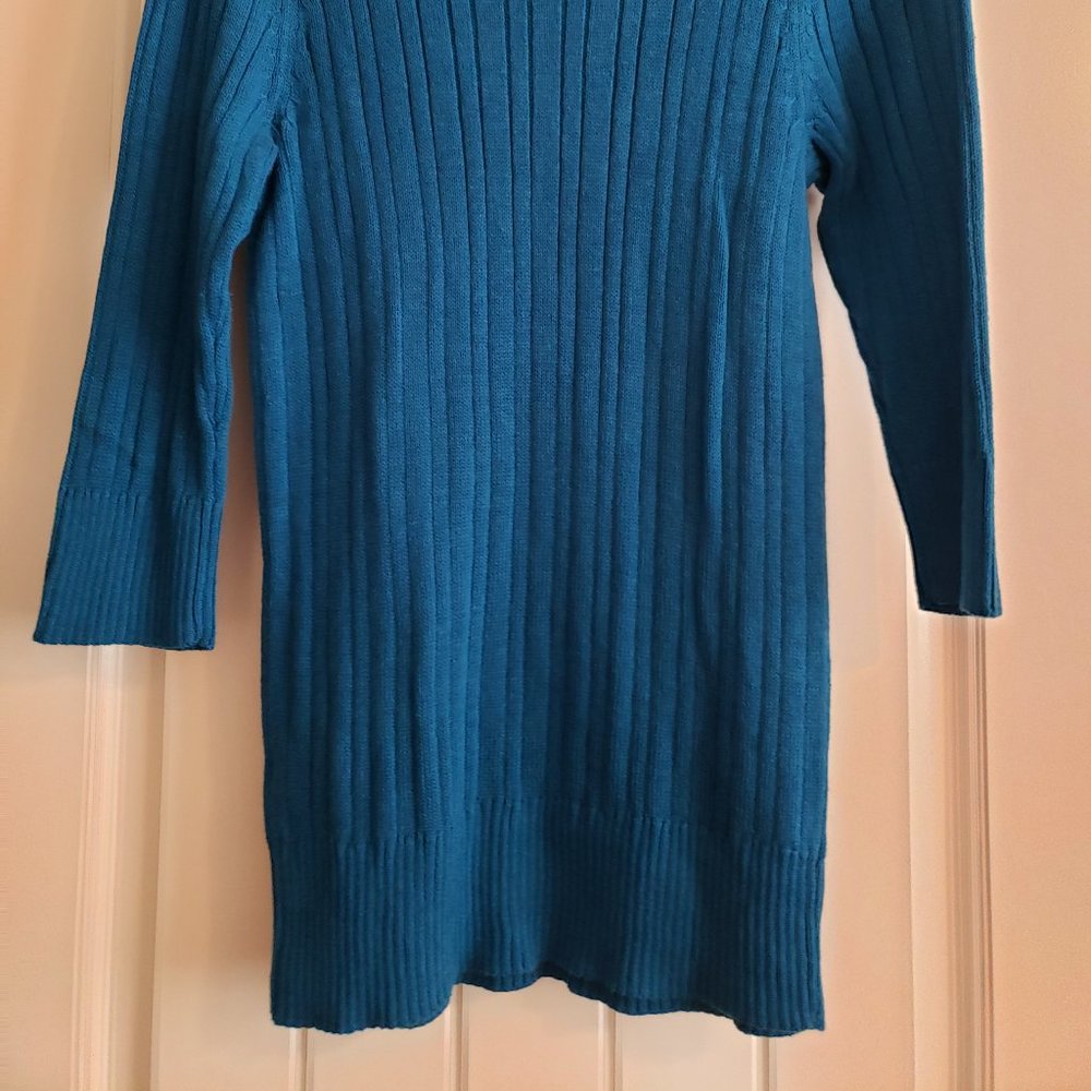 💋🌻HP🌻Teal V Neck Collar Sweater**2 for $15 BUNDLE ** - Picture 3 of 4